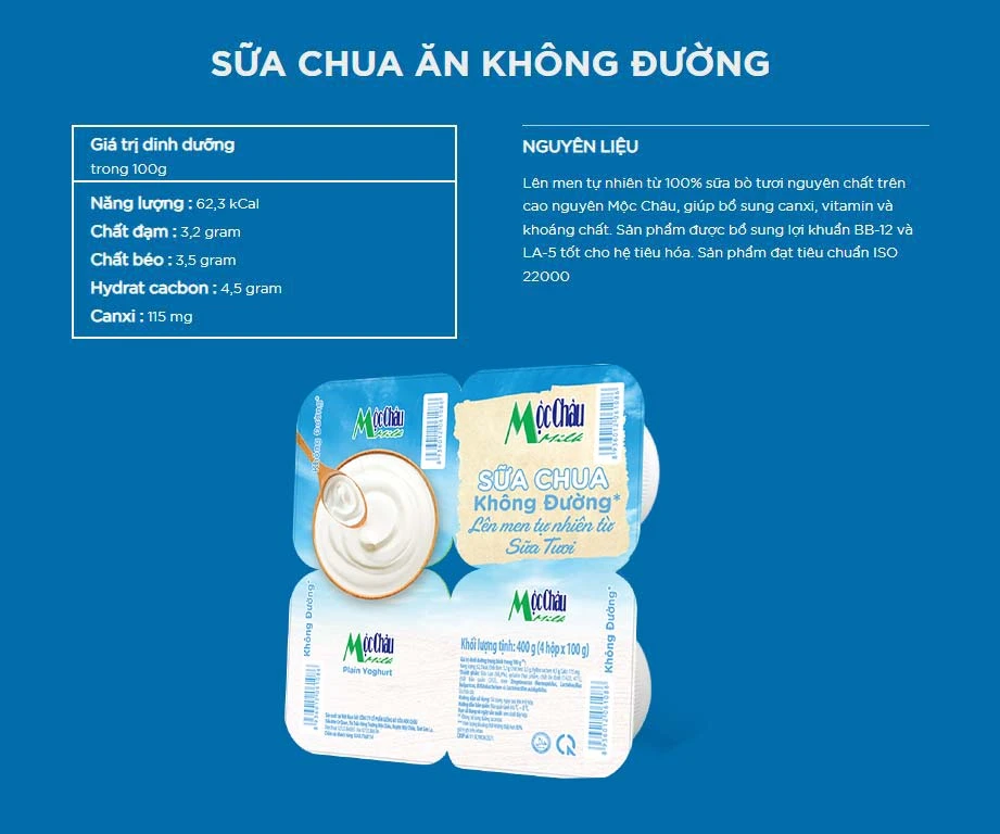 Sữa chua không đường