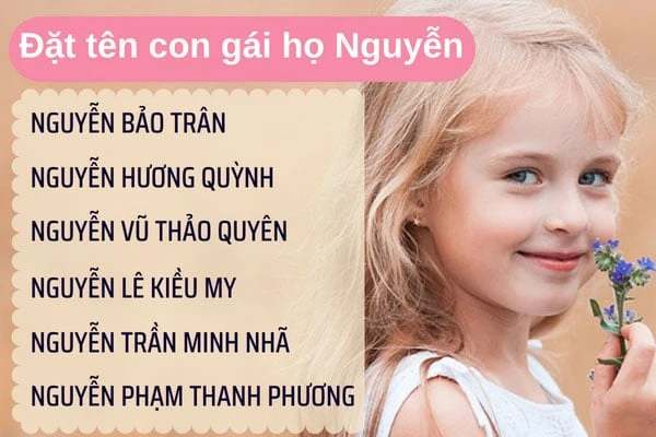 Tên bé gái họ Nguyễn đẹp