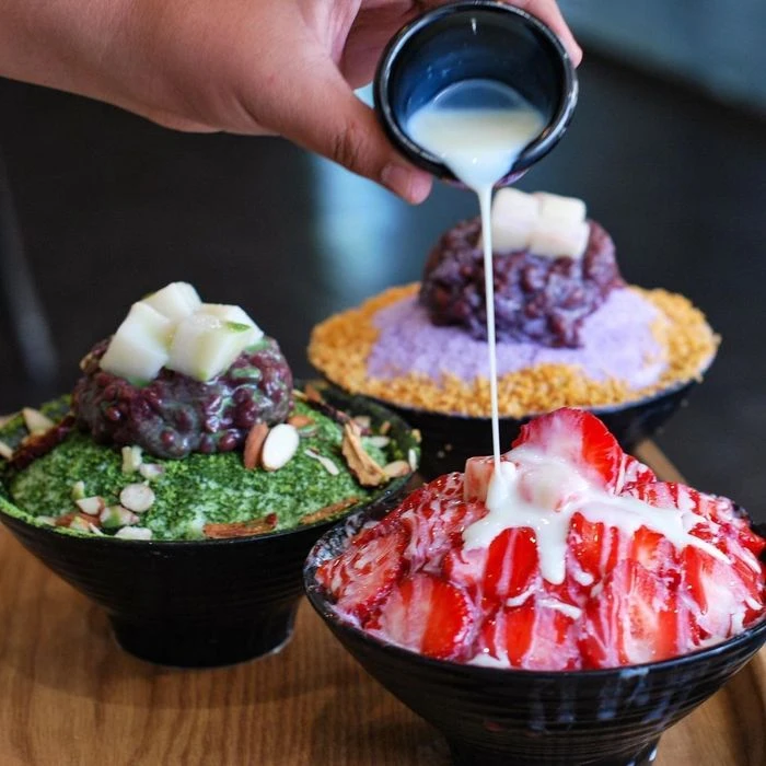 Bingsu với trái cây tươi