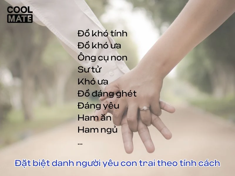 Biệt danh cho người yêu con trai