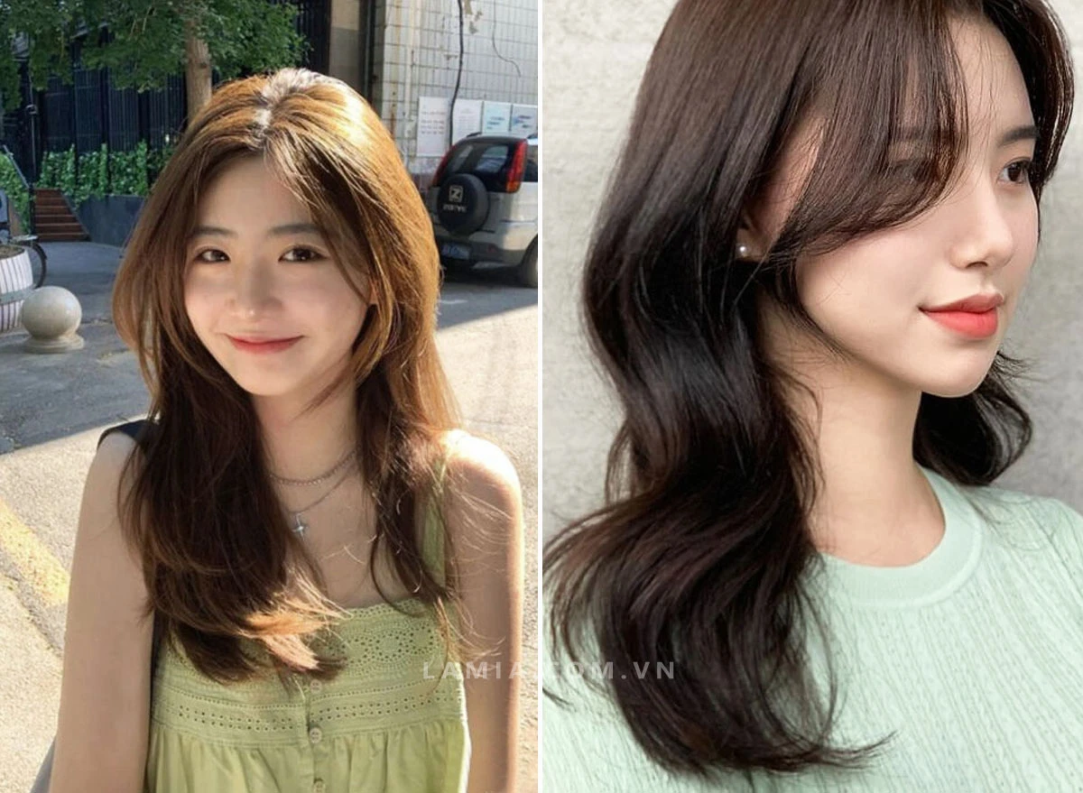 Kiểu tóc layer mullet hai màu