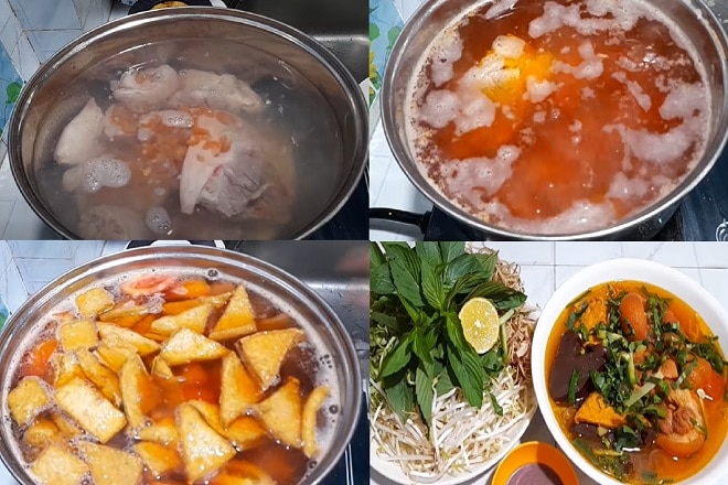 Bún riêu giò heo đúng vị thơm ngon