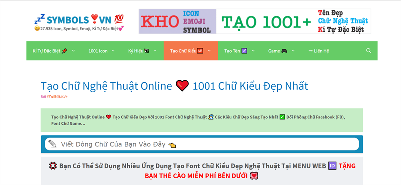 TOP 9 website tạo chữ nghệ thuật online miễn phí, đẹp, độc đáo