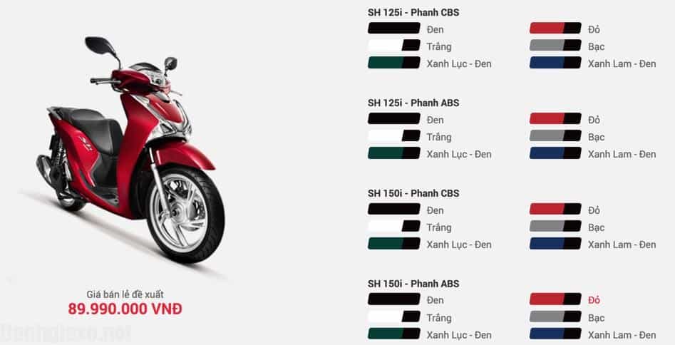 Đánh giá xe Honda SH 2018 :thông số kỹ thuật, bảng giá bán, kèm hình ảnh