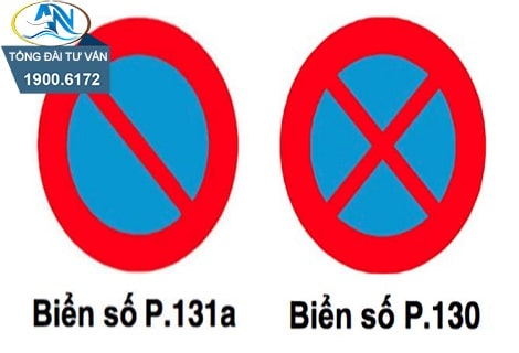 Dấu hiệu nhận biết biển báo cấm dừng xe và đỗ xe P.130