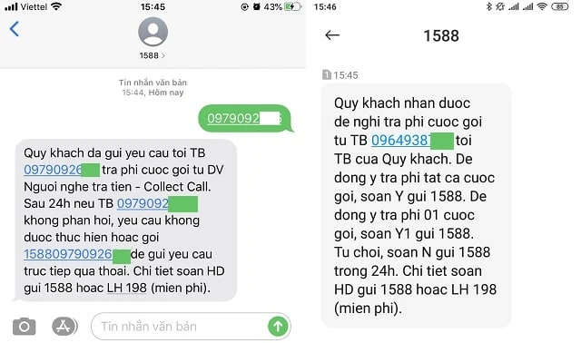 Cách gọi người nghe trả tiền Viettel - Collect Call Viettel