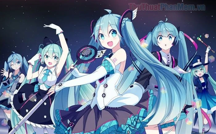 Những cô gái anime với mái tóc xanh dương nổi bật
