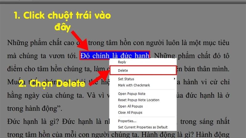 Hướng dẫn tô màu tài liệu highlight text trong file PDF