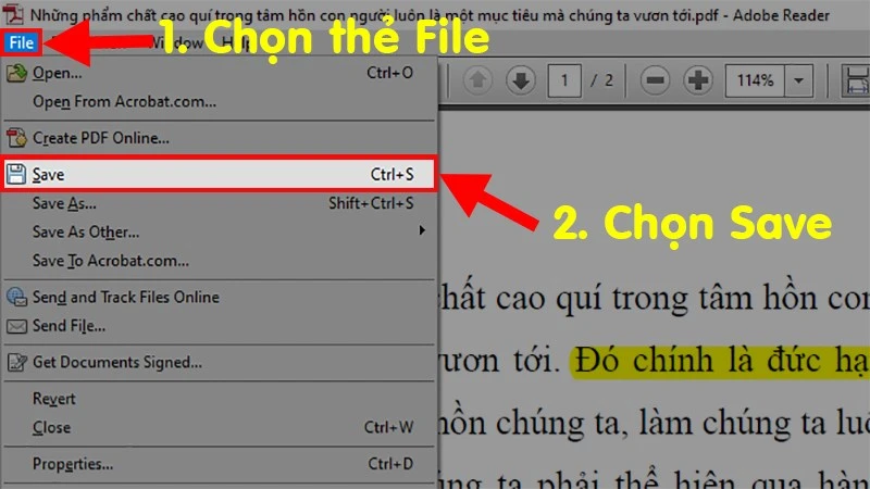 Hướng dẫn tô màu tài liệu highlight text trong file PDF