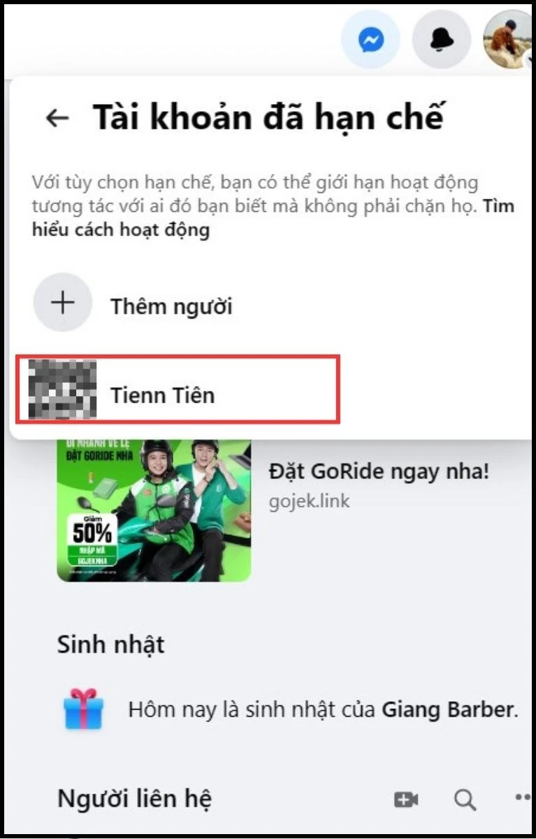 Hạn chế tin nhắn trên messenger là gì? Cách tắt/bật tính năng