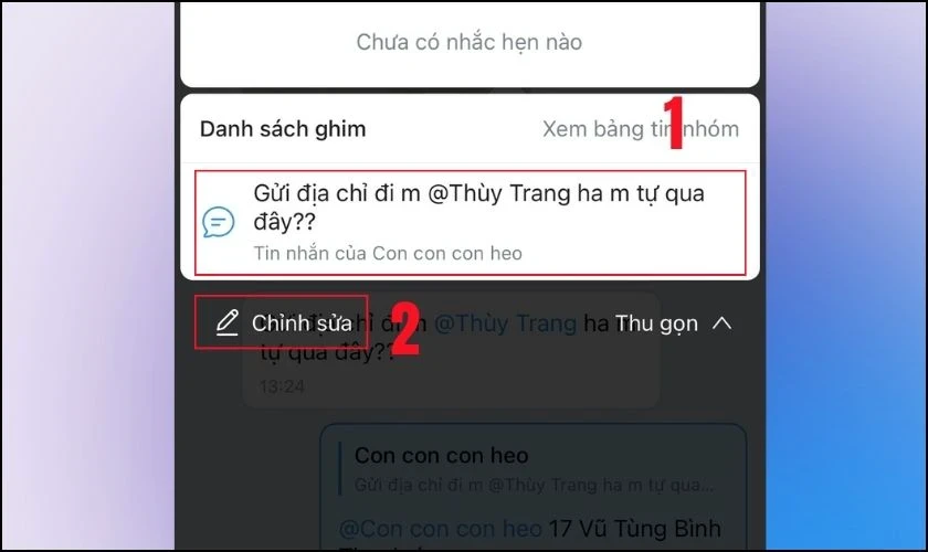 Cách ghim, bỏ ghim tin nhắn trên Zalo tránh bị trôi