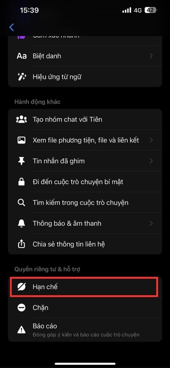 Hạn chế tin nhắn trên messenger là gì? Cách tắt/bật tính năng