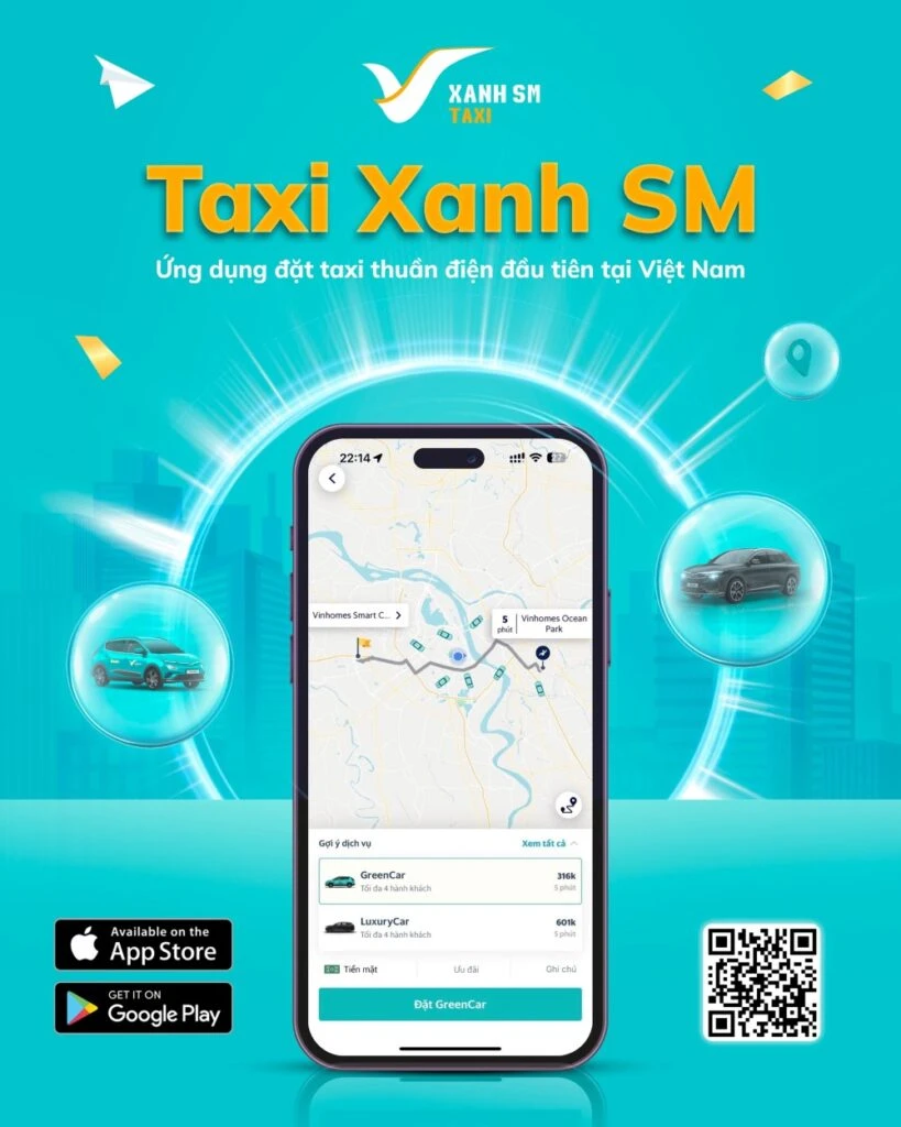 Bảng giá dịch vụ và số tổng đài đặt xe Taxi Xanh SM tại TP. HCM