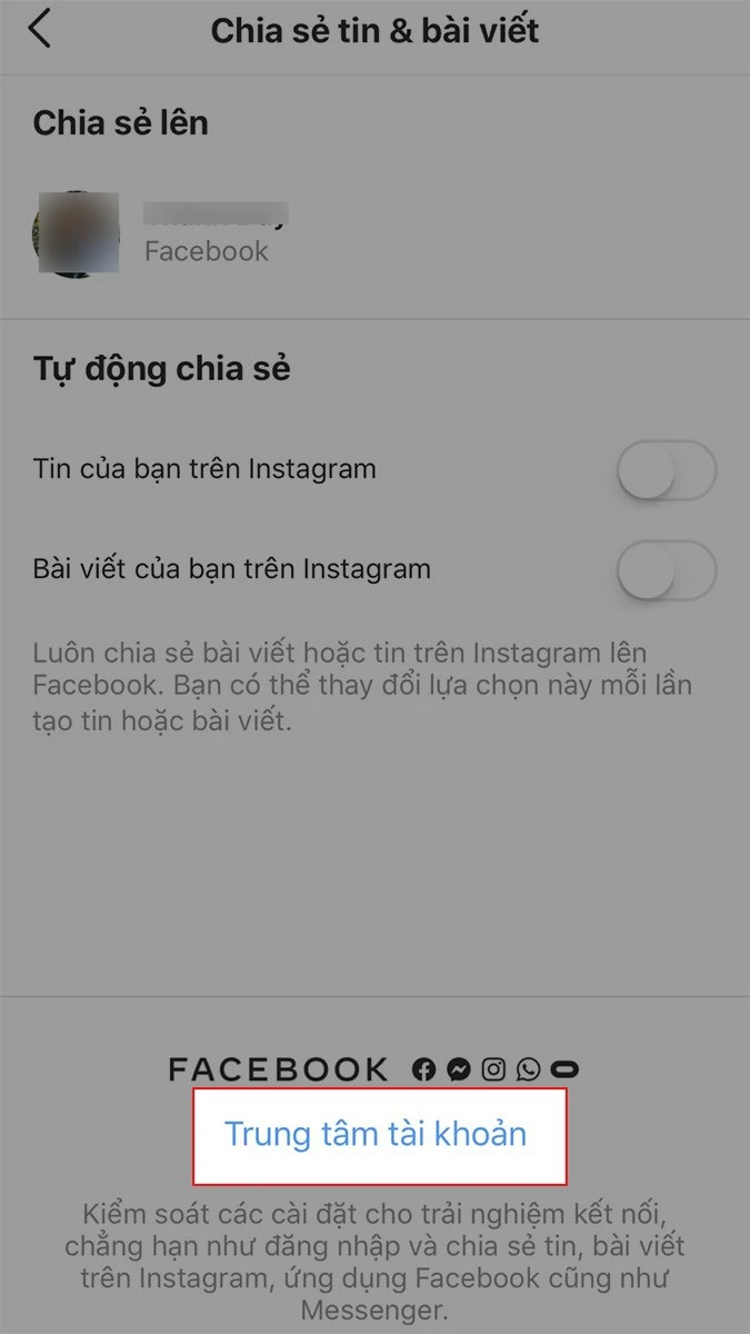 Cách hủy liên kết tài khoản Facebook với Instagram cực dễ