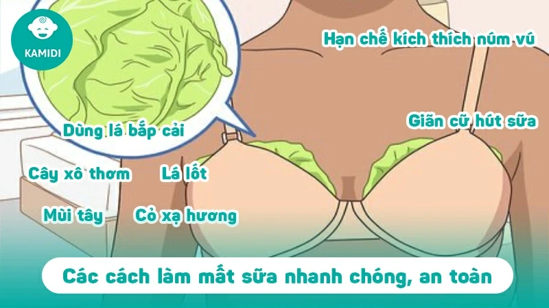 Cách làm mất sữa tự nhiên an toàn cho mẹ sau sinh
