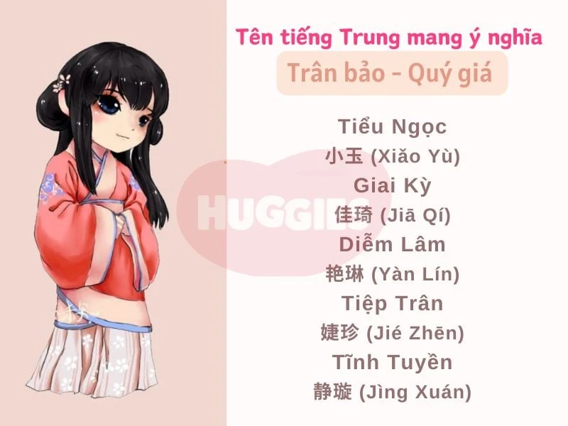 Những tên tiếng Trung ý nghĩa cho bé gái